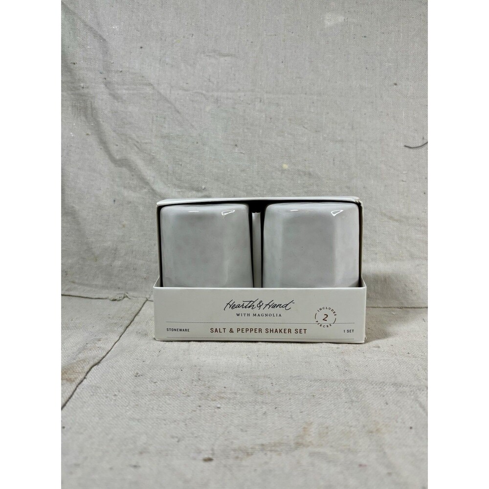 Hearth &  Hand with Magnolia Salt & Pepper Shakers NIB Set of 2